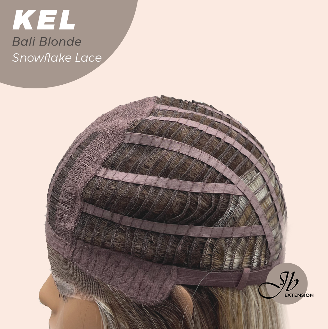 JBEXTENSION 22 Inches Bali Blonde Pre-Cut Snowflake Lace Frontlace Glueless Wig KEL BALI BLONDE【PERMATEASE】【BENDY EAR TABS】- M/L