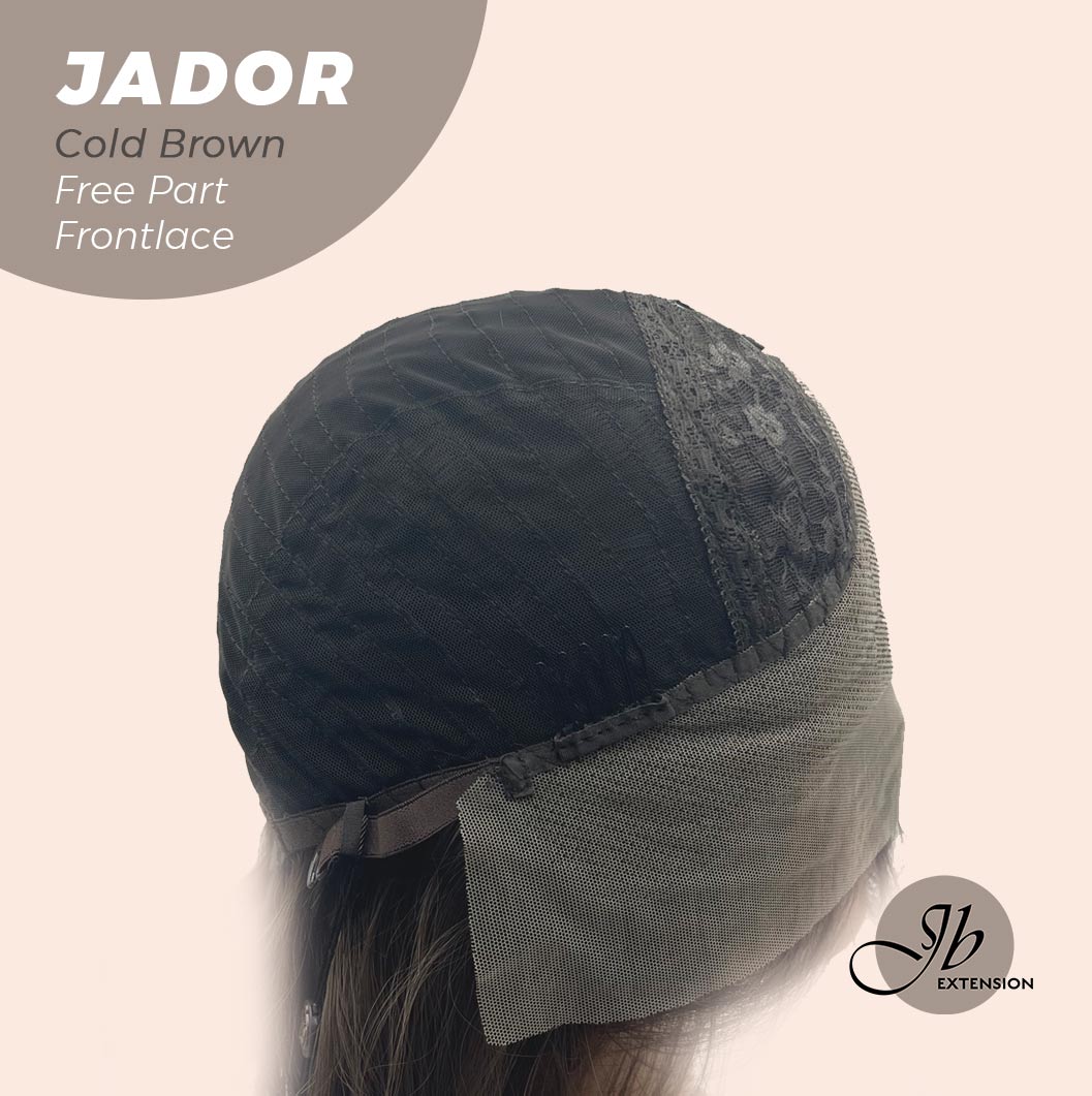 JBEXTENSION 10 Inches Cold Brown Curly Lace Front Wig.Pre Plucked 13*4 HD Transparent Lace Frontal Handmade Futura Fiber Swiss Lace Synthetic Fiber Glueless Wig JADOR BROWN