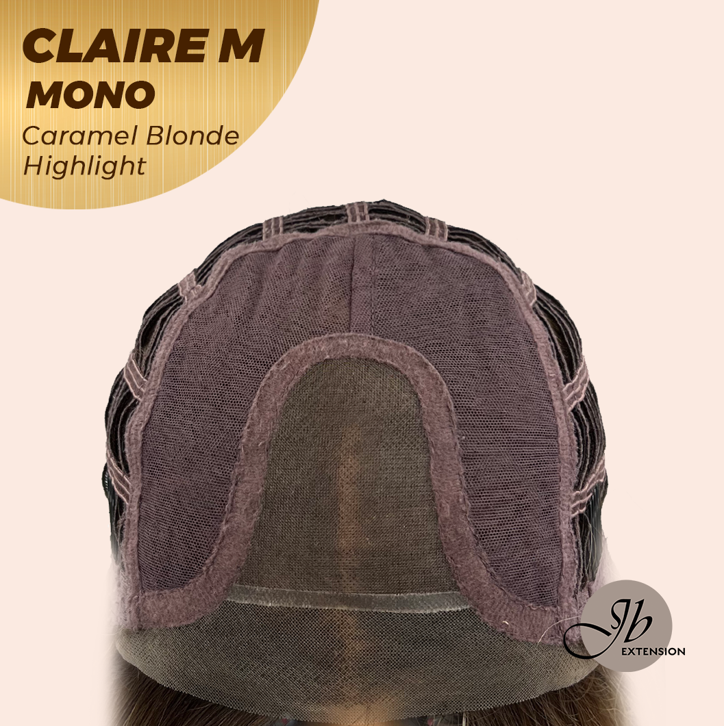 JBEXTENSION CLAIRE MONO CARAMEL BLONDE HIGHLIGHT Partial Monofilament Wig 22 Inches Caramel Blonde Highlight Partial Mono Lace Glueless Wig CLAIRE MONO CARAMEL BLONDE HIGHLIGHT【BENDY EAR TABS】