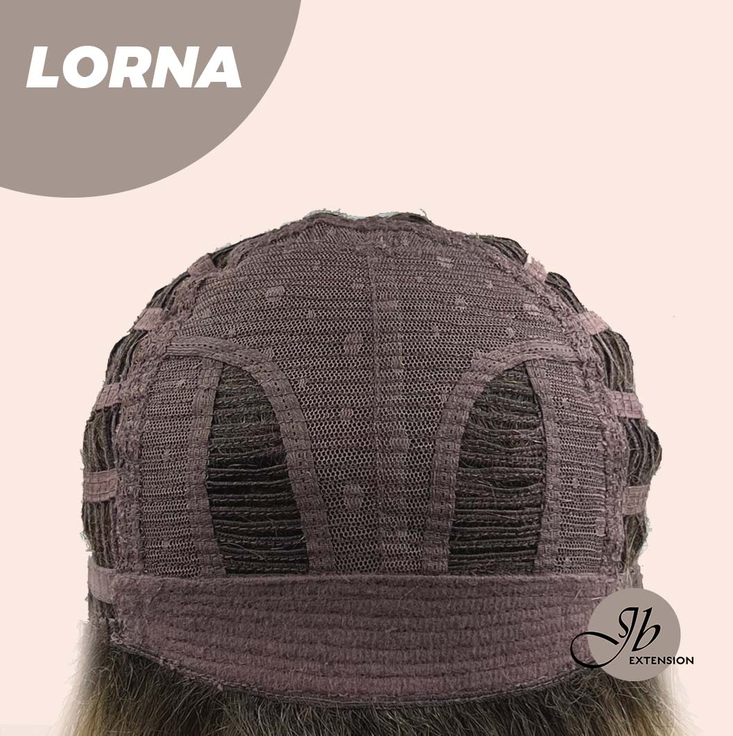 HOT OF SEASON - 18 Inches Blonde Curly Women Fashion Full Machine Wig With Bangs LORNA【PLUS PERMATEASE】【BENDY EAR TABS】