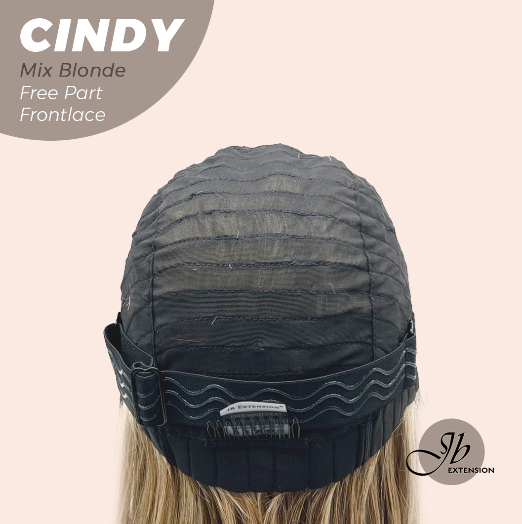 JBEXTENSION 20 Inches Mix Blonde Curly Pre-Cut 9X6 U Lace Free Part Frontlace Glueless Wig CINDY MIX BLONDE