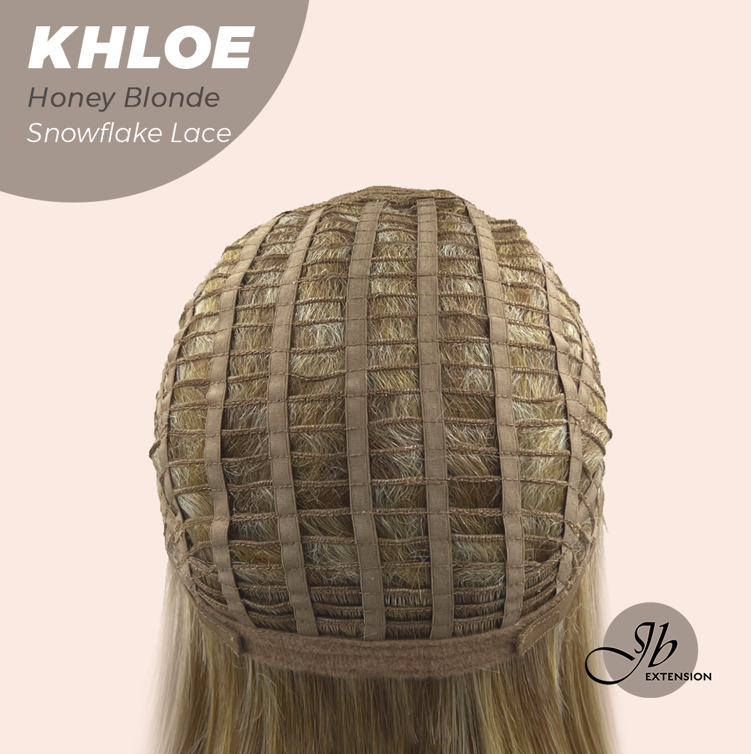 HOT OF SEASON - 12 Inches Bob Cut Honey Blonde Pre-Cut Snowflake Lace Frontlace Glueless Wig KHLOE HONEY BLONDE【PERMATEASE】【BENDY EAR TABS】