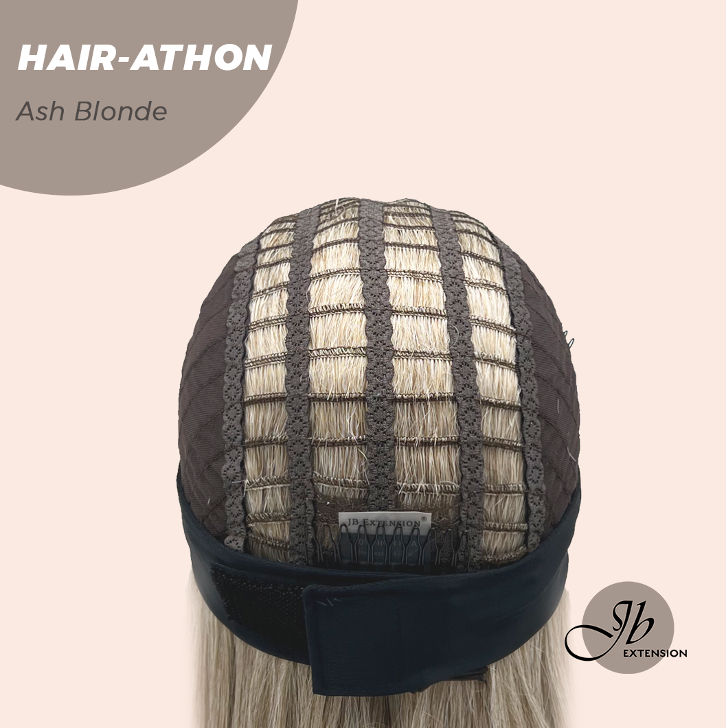JBEXTENSION 18 Inches Curly Ash Blonde Headband Wig HAIR-ATHON - ASH BLONDE
