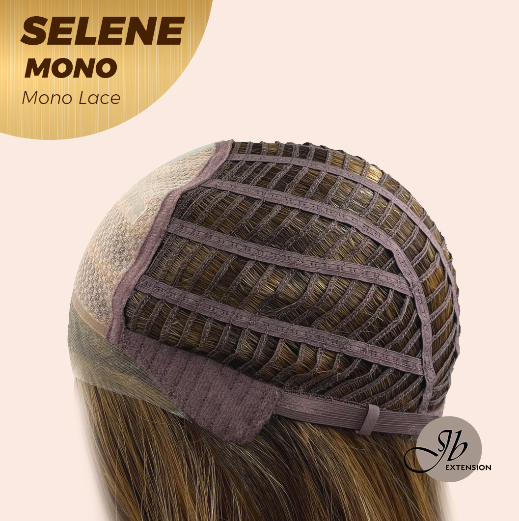 [PRE-ORDER] JBEXTENSION SELENE MONO Monofilament Handmade Wig 6X5 Full Monofilament Hand Tied Top Wig 25 Inches Caramel Mono Lace Wig With Anti-slip Silicone Strips Glueless Wig SELENE MONO【BENDY EAR TABS】