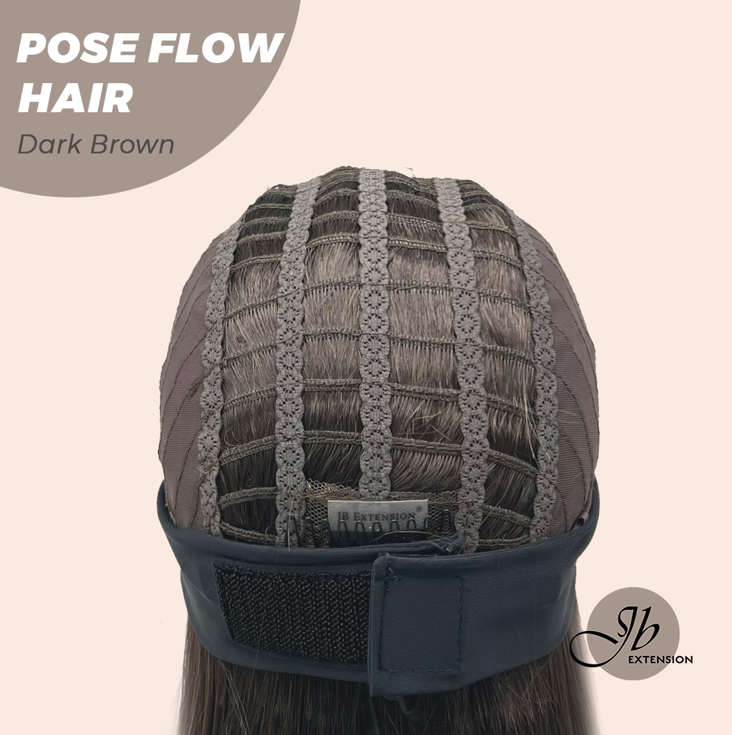 JBEXTENSION 18 Inches Dark Brown Headband Wig POSE FLOW HAIR - DARK BROWN