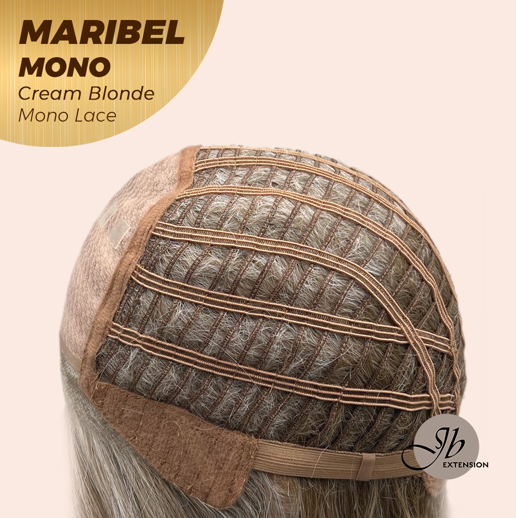 [PRE-ORDER] JBEXTENSION MARIBEL MONO CREAM BLONDE Monofilament Handmade Wig 6X5 Full Monofilament Hand Tied Top Wig 16 Inches Cream Blonde Wave Mono Lace Wig With Anti-slip Silicone Strips Glueless Wig MARIBEL MONO CREAM BLONDE【BENDY EAR TABS】