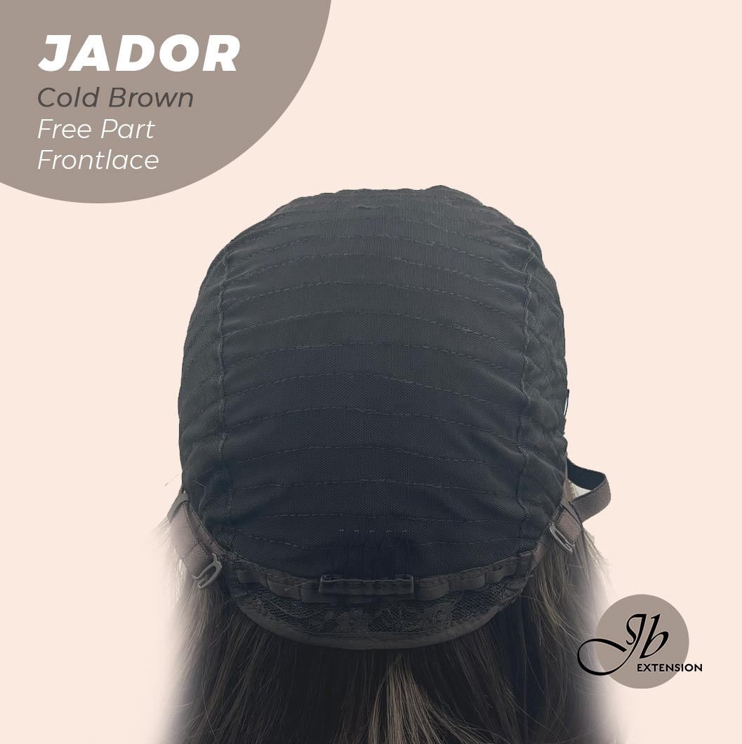 JBEXTENSION 10 Inches Cold Brown Curly Lace Front Wig.Pre Plucked 13*4 HD Transparent Lace Frontal Handmade Futura Fiber Swiss Lace Synthetic Fiber Glueless Wig JADOR BROWN