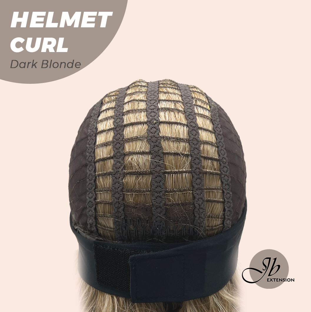 JBEXTENSION 15 Inches Short Curly Dark Blonde Hair Headband Wig HELMET CURL - DARK BLONDE