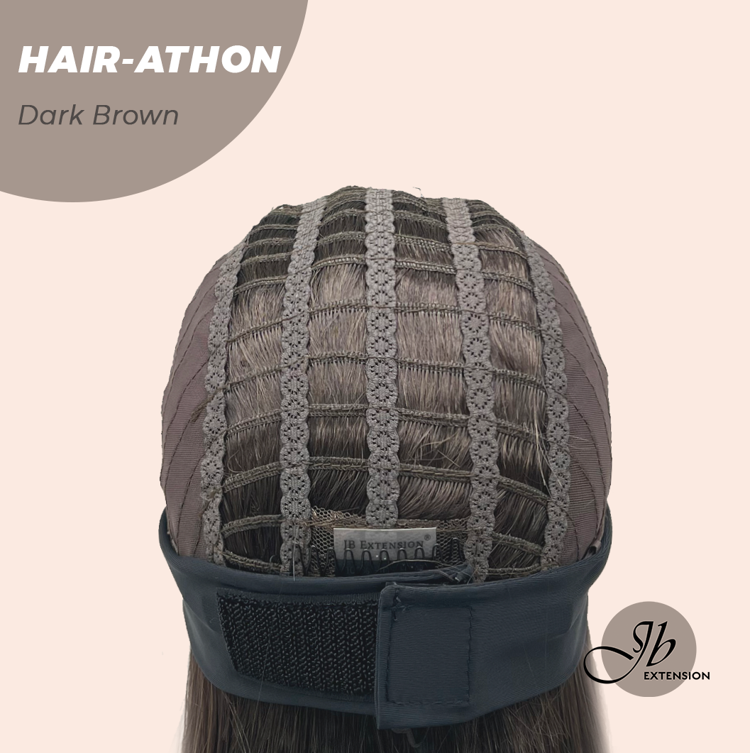 JBEXTENSION 18 Inches Curly Dark Brown Headband Wig HAIR-ATHON - DARK BROWN