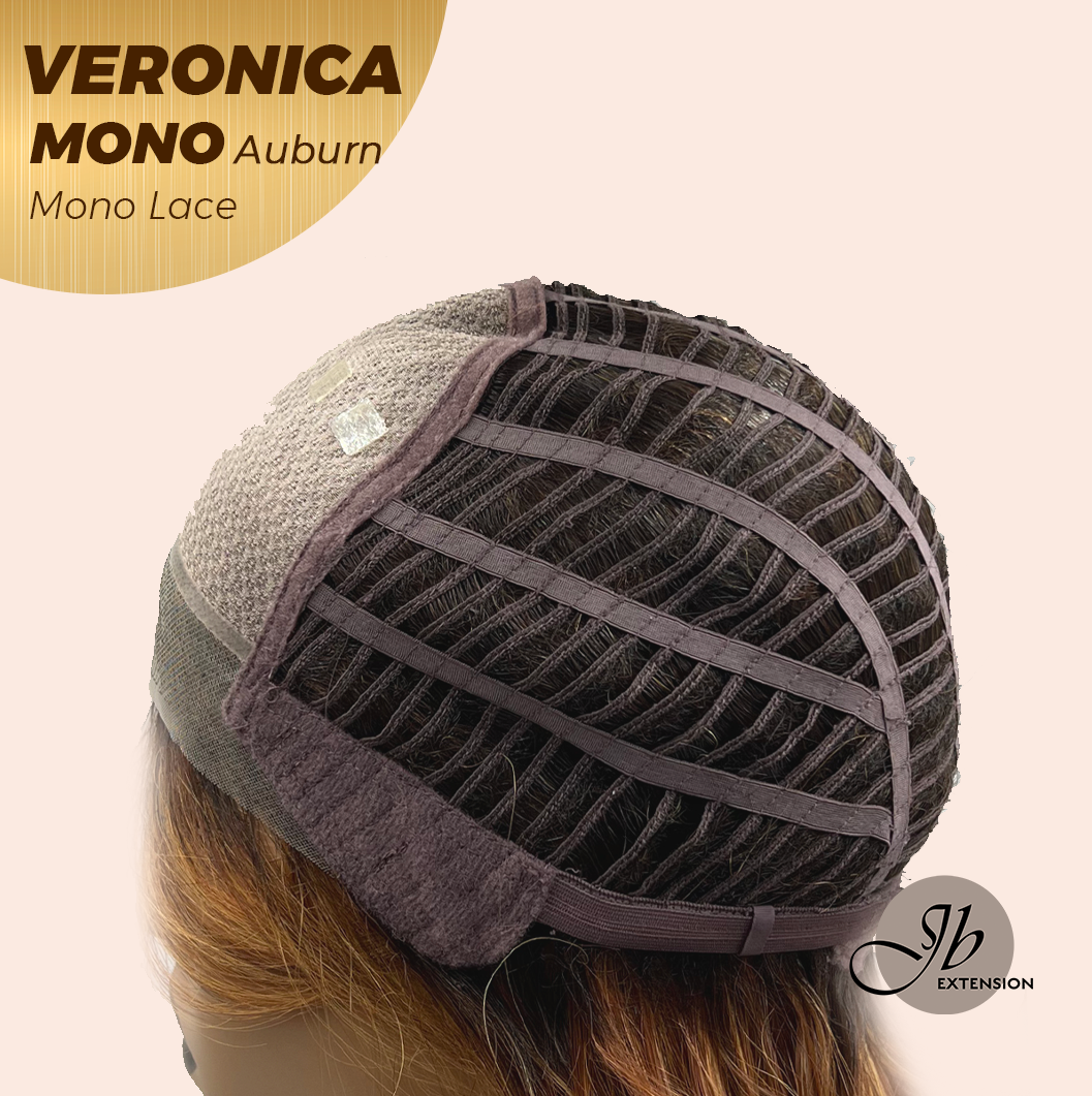 [PRE-ORDER] JBEXTENSION VERONICA MONO Monofilament Handmade Wig 6X5 Full Monofilament Hand Tied Top Wig 12 Inches Auburn Wave Mono Lace Wig With Anti-slip Silicone Strips Glueless Wig VERONICA MONO AUBURN【BENDY EAR TABS】