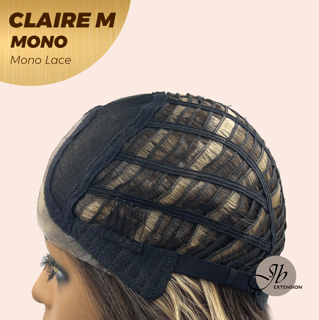 [PRE-ORDER] JBEXTENSION CLAIRE MONO Partial Monofilament Wig 22 Inches Brown With Highlight Partial Mono Lace Glueless Wig CLAIRE MONO【BENDY EAR TABS】
