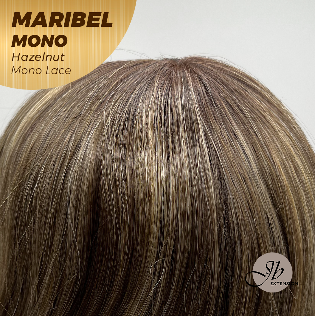 [PRE-ORDER] JBEXTENSION MARIBEL MONO HAZELNUT Monofilament Handmade Wig 6X5 Full Monofilament Hand Tied Top Wig 16 Inches Hazelnut Wave Mono Lace Wig With Anti-slip Silicone Strips Glueless Wig MARIBEL MONO HAZELNUT【BENDY EAR TABS】