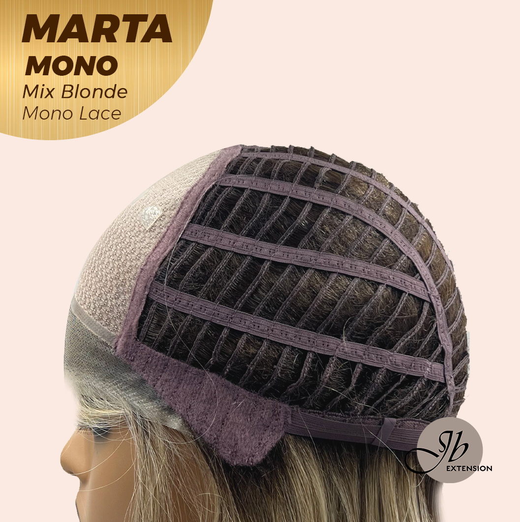 [PRE-ORDER] JBEXTENSION MARTA MONO MIX BLONDE Monofilament Handmade Wig 6X5 Full Monofilament Hand Tied Top Wig 10 Inches Mix Blonde Mono Lace Handmade Futura Fiber Wig With Anti-slip Silicone Strips Glueless Wig MARTA MONO MIX BLONDE【BENDY EAR TABS】