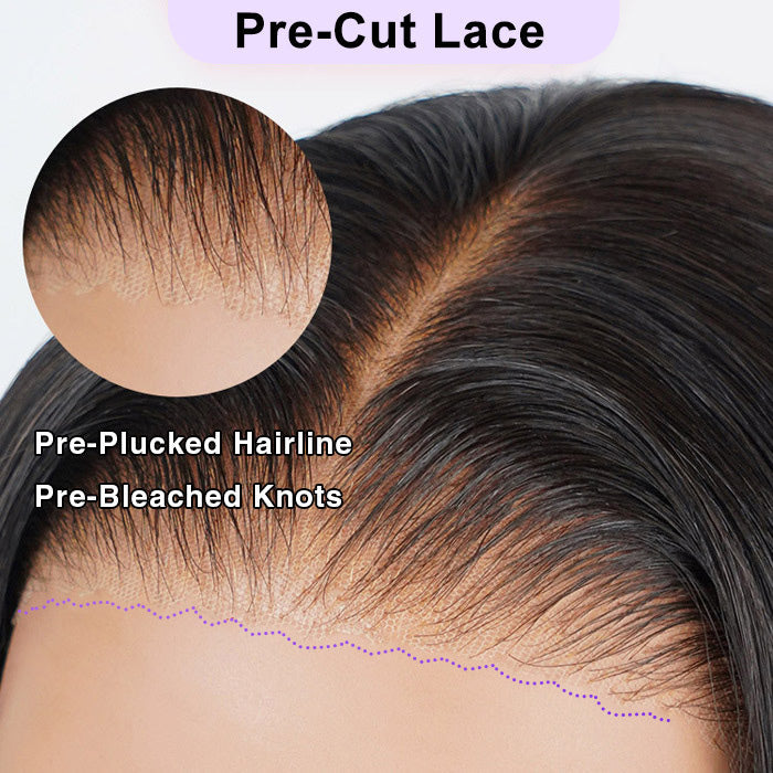 5x5 HD Lace Closure Straight Wigs Human Hair Put On Go Glueless Wigs Human Hair Pre Plucked