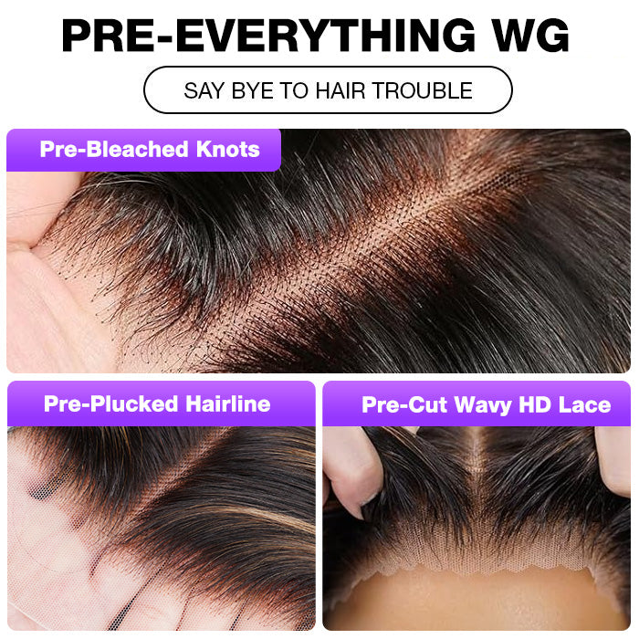 #1B/27 Blonde Highlight Color 8x5 HD Lace Human Hair Glueless Wig Pre Plucked Natural Hairline Ship In 24H