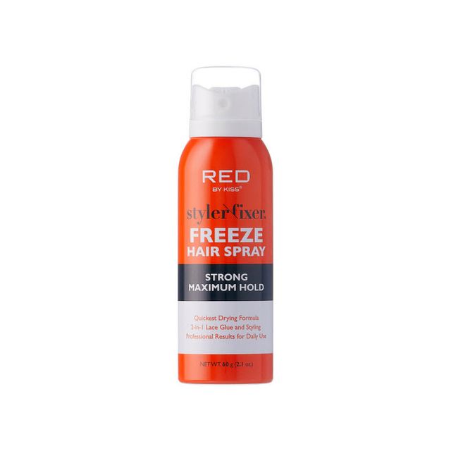 RED by Kiss Styler Fixer Freeze Hair Spray 2oz - Strong Maximum Hold