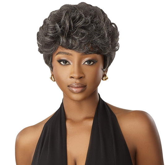 Outre Fab & Fly 100% Human Hair Gray Glamour Full Wig - HH-JOAN