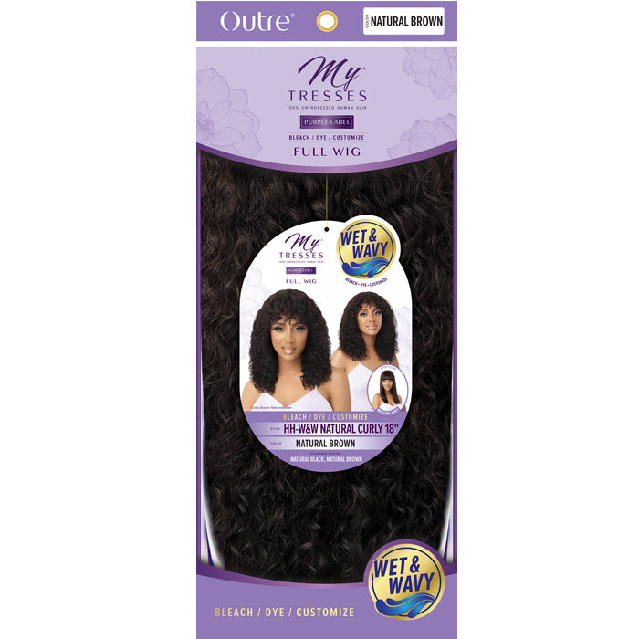 Outre Mytresses 100% Human Hair Wet & Wavy Full Wig - NATURAL CURLY 18