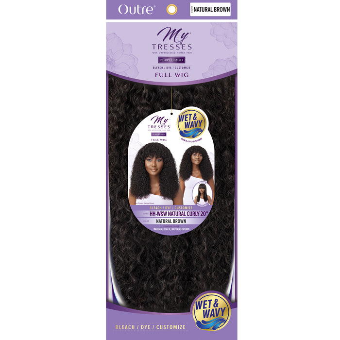 Outre Mytresses 100% Unprocessed Human Hair Wet & Wavy Full Wig - NATURAL CURLY 20