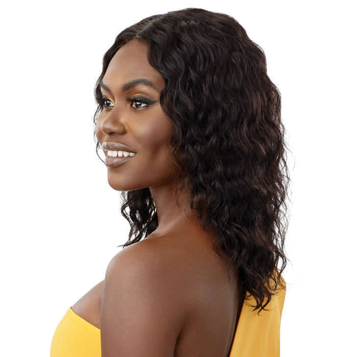 Outre 100% Unprocessed Human Hair Lace Part Wet & Wavy Wig - NATURAL WAVE 16