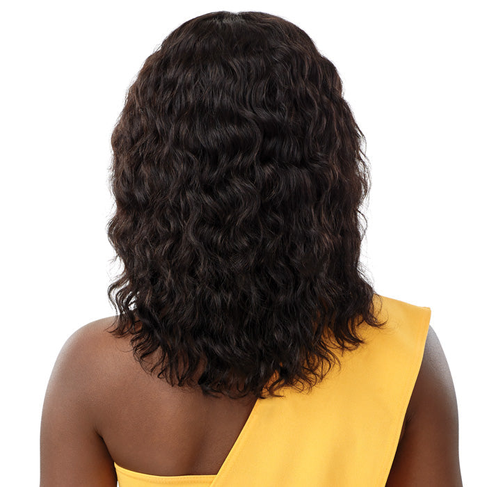 Outre 100% Unprocessed Human Hair Lace Part Wet & Wavy Wig - NATURAL WAVE 16