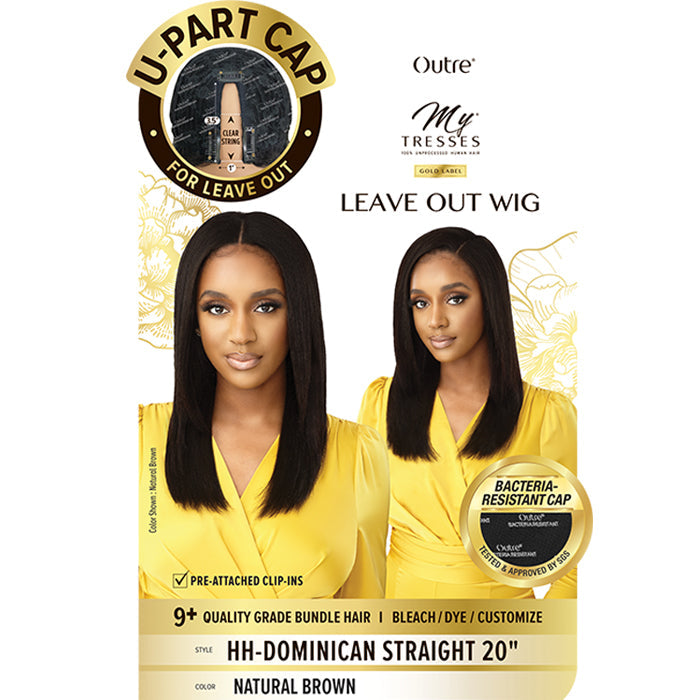 Outre Mytresses 100% Unprocessed Human Hair Leave Out U Part Cap Wig - DOMINICAN STRAIGHT 20