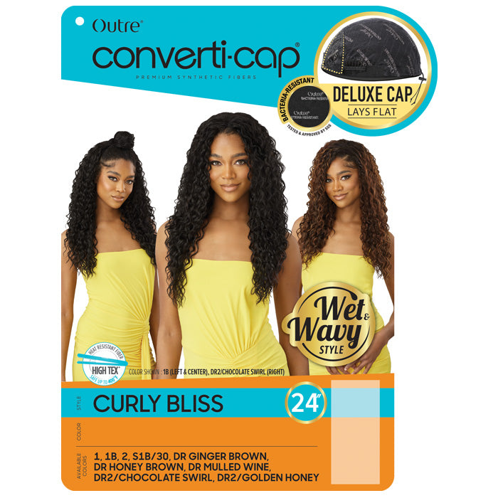 Outre Converti-Cap Wet and Wavy Half Wig - CURLY BLISS 24
