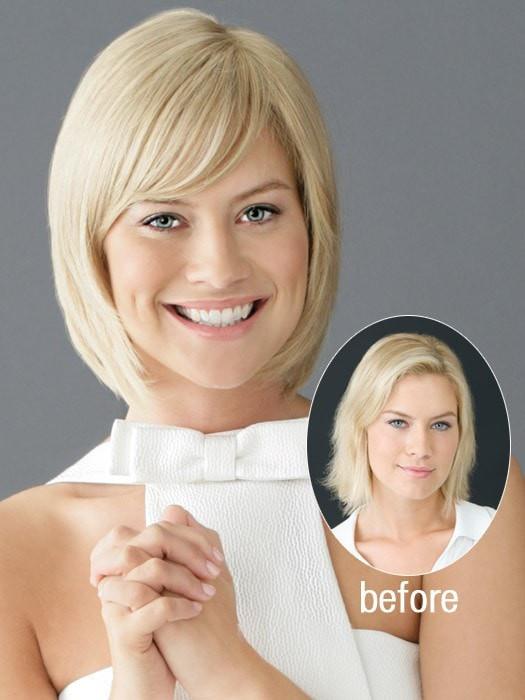 Chameleon | Synthetic Clip In Bangs/ Hair Topper (Mono Base)