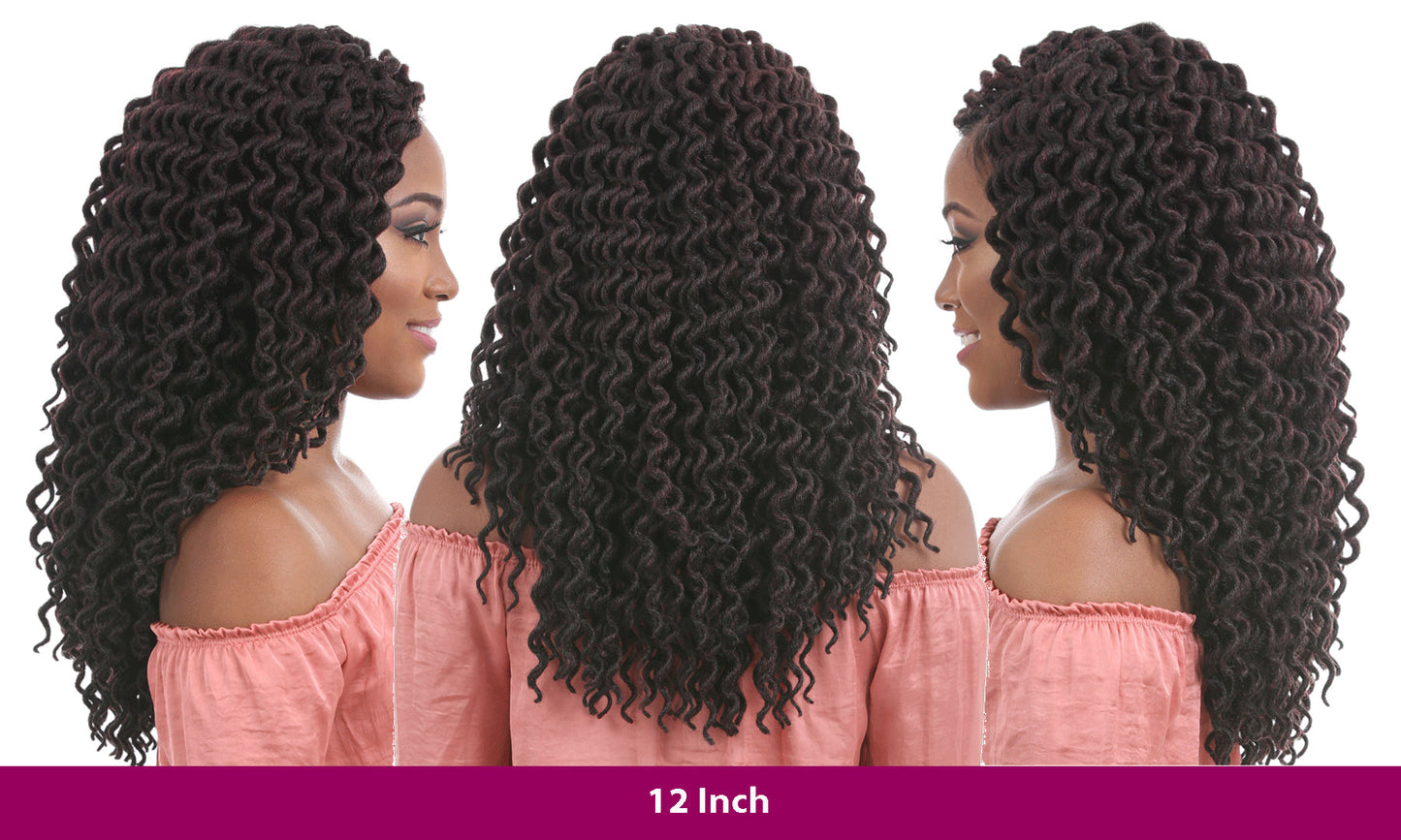 Sensationnel African Collection X-Pression 3X Pre-Looped Crochet Braid FAUX LOCS CURLY Triple Pack Value 12 - 18 Inch