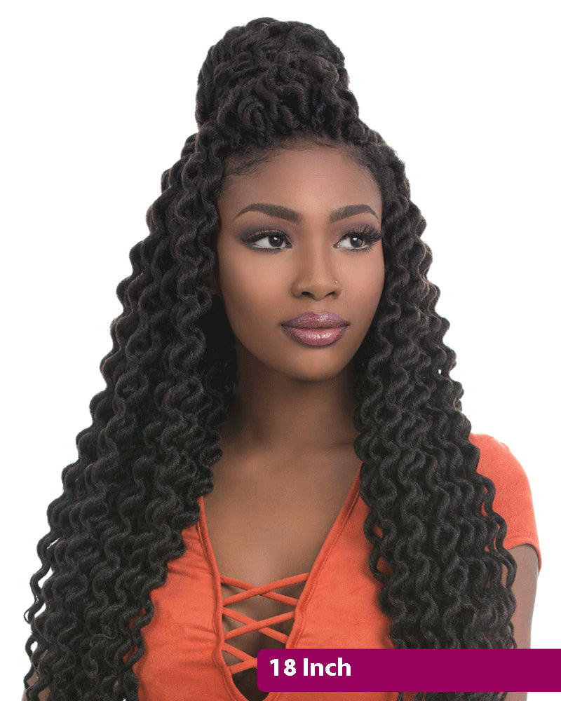 Sensationnel African Collection X-Pression 3X Pre-Looped Crochet Braid FAUX LOCS CURLY Triple Pack Value 12 - 18 Inch