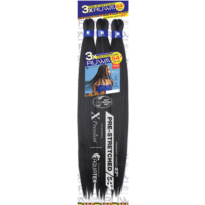Sensationnel Ruwa X-Pression Braids - 3X PRE-STRETCHED BRAID 54"