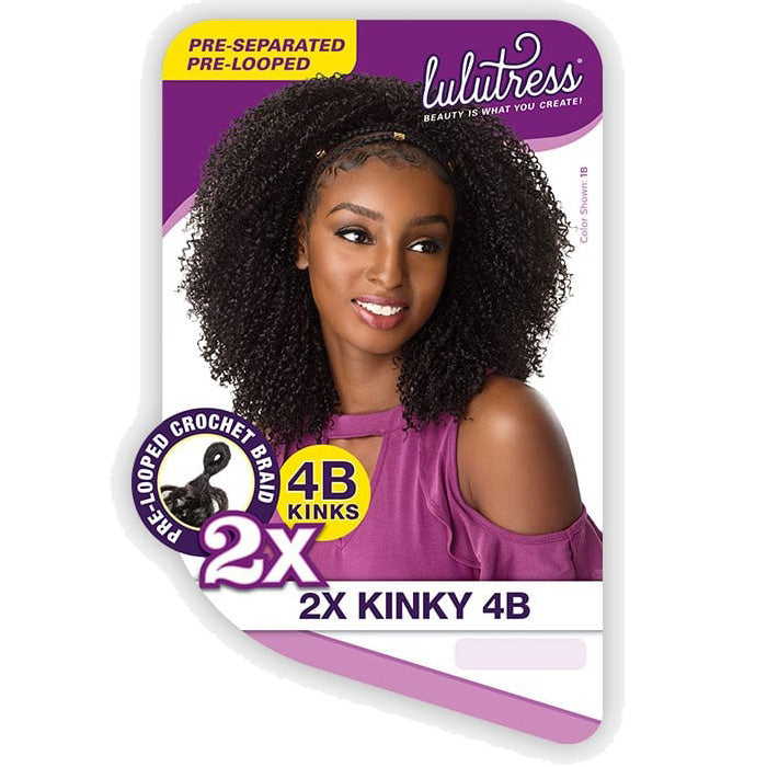 Sensationnel Lulutress Pre-Separated Pre-Looped Crochet Braid - 2X KINKY 4B