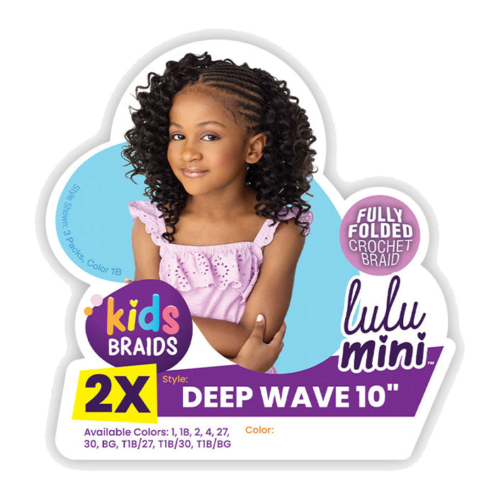 Sensationnel Lulu Mini Kids 2X Crochet Braid - DEEP WAVE 10