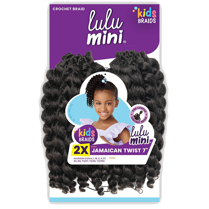 Sensationnel Kids Braids Lulu Mini Pre-looped Crochet Braids - 2X JAMAICAN TWIST 7