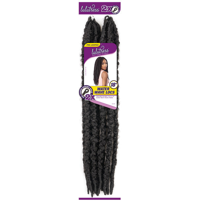 Sensationnel Lulutress Pre-Looped Crochet Braid - 2X WATER WAVE LOCS 18"