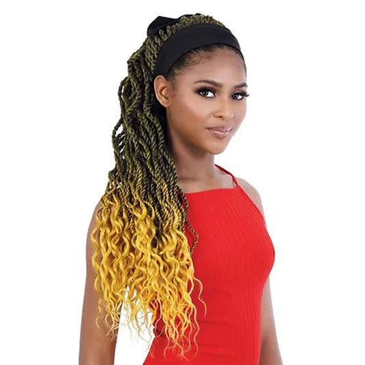 Seduction Quick Wrap with Headband Wig - WRAP.SNC36W WAVY SENEGAL TWIST