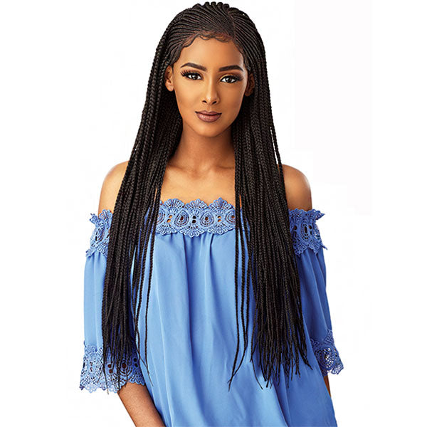 Sensationnel Cloud9 Synthetic Hand Braided 13x5 Part Swiss Lace Wig - SIDE PART CORNROW