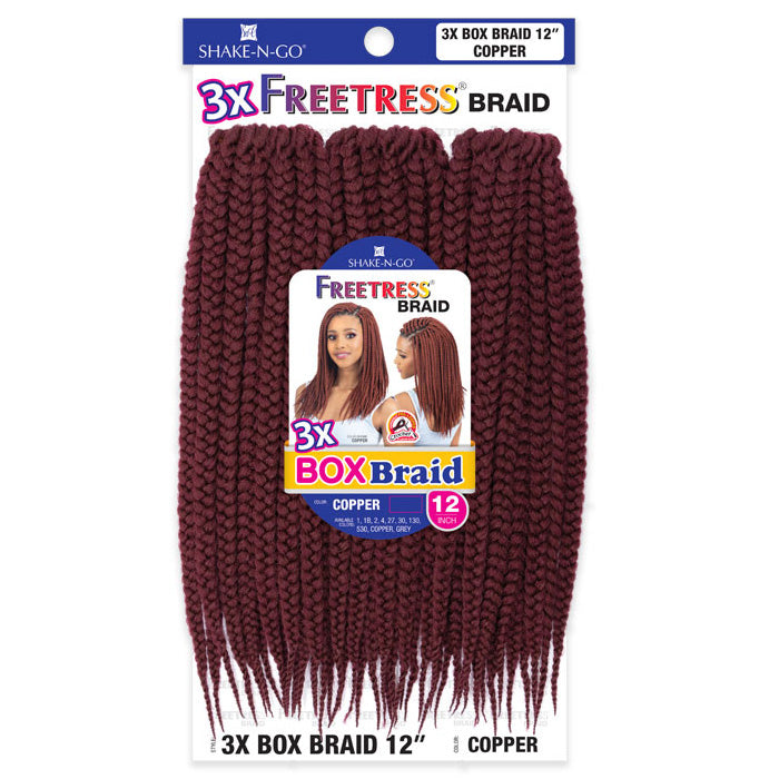 Freetress Pre-Looped Crochet Braids - 3X BOX BRAID 12"