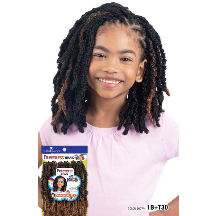 Freetress For Kids Pre-Looped Crochet Braids - 3X DISTRESSED LOC 8"