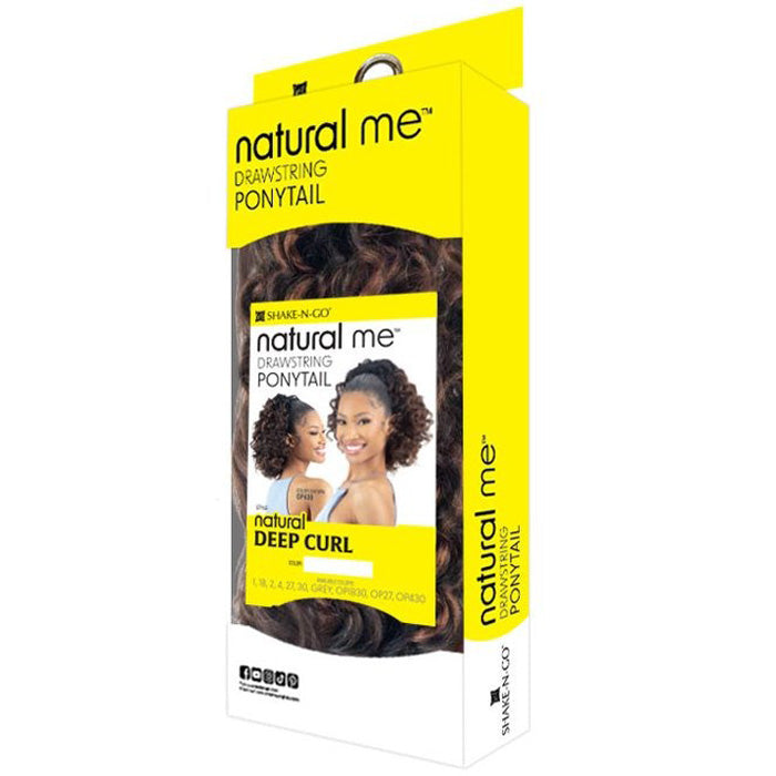 Shake N Go Natural Me Drawstring Ponytail - NATURAL DEEP CURL