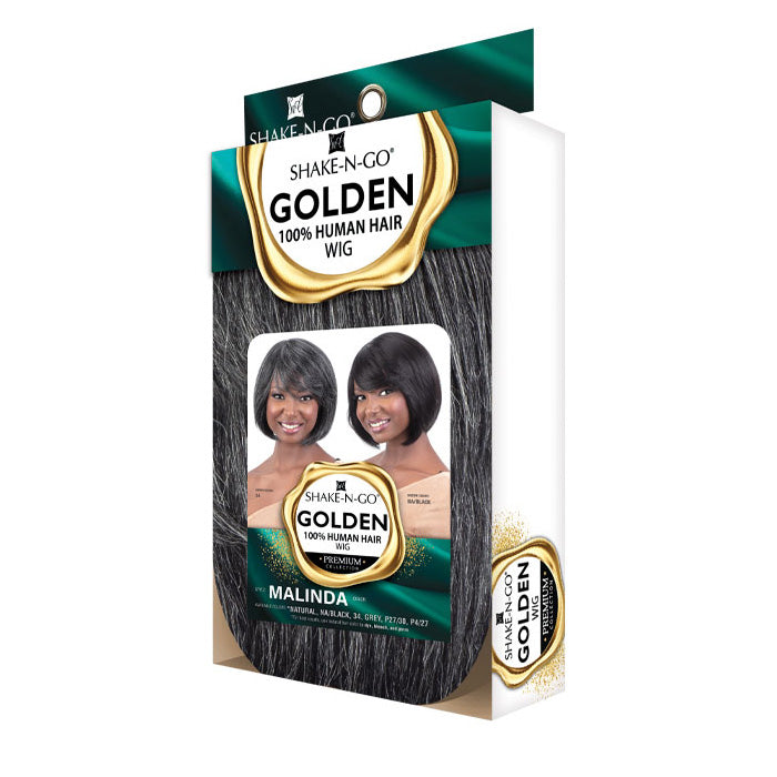 Shake N Go Golden 100% Human Hair Full Wig - MALINDA