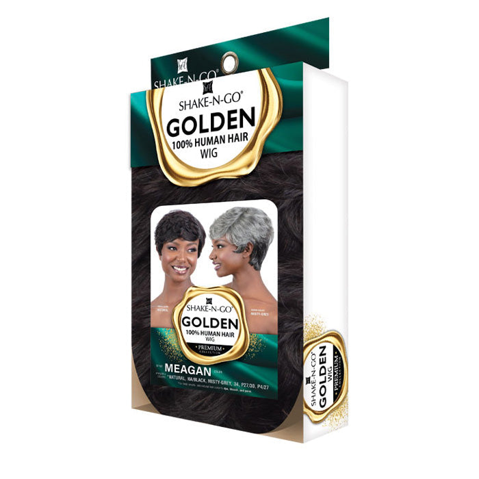 Shake N Go Golden Premium Full Wig MEAGAN - 100% HUMAN HAIR WIG