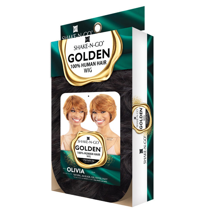 Shake N Go Golden 100 Human Hair Full Wig - OLIVIA