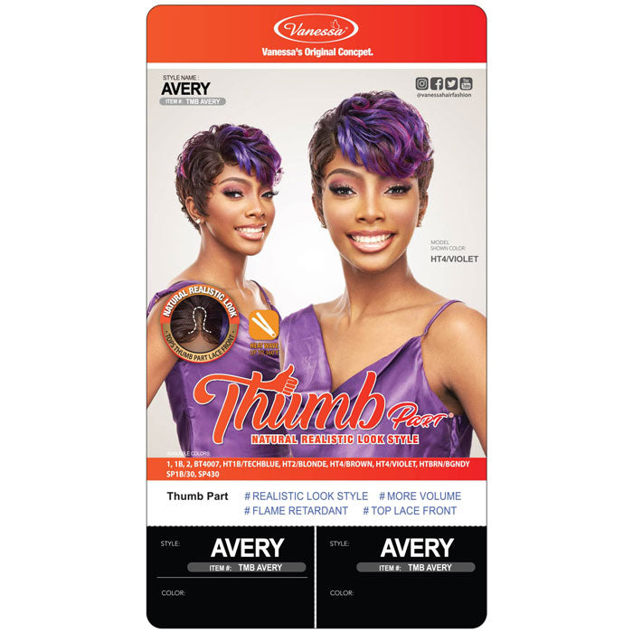 Vanessa Thumb Part Lace Front Wig - AVERY