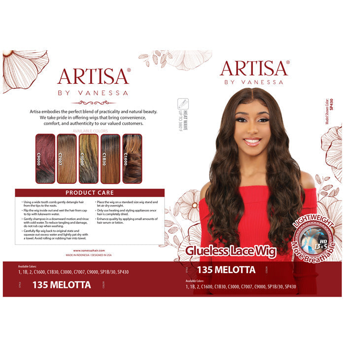 Vanessa Artisa Glueless 13x5 HD Lace Front Wig - 135 MELOTTA