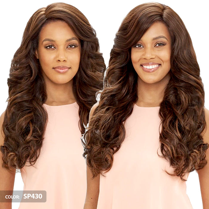Vanessa Honey4 Brazilian Human Hair Blend Lace Front Wig T4HB ABELEN