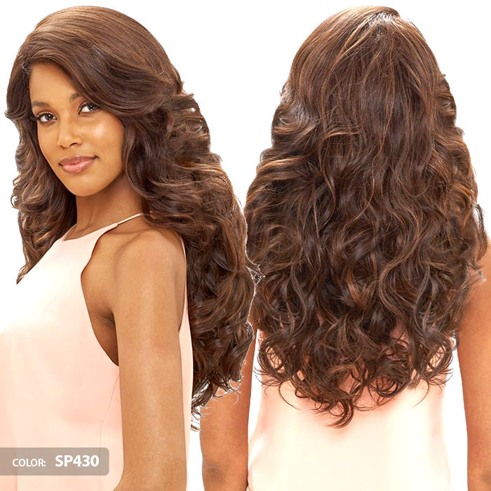 Vanessa Honey4 Brazilian Human Hair Blend Lace Front Wig T4HB ABELEN