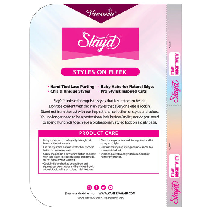 Vanessa Slayd Braided Twisty Braids Lace Front Wig - BRIGHT TWISTY