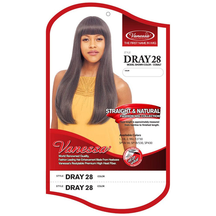 Vanessa Straight & Natural Fashion Synthetic Wig - DRAY 28