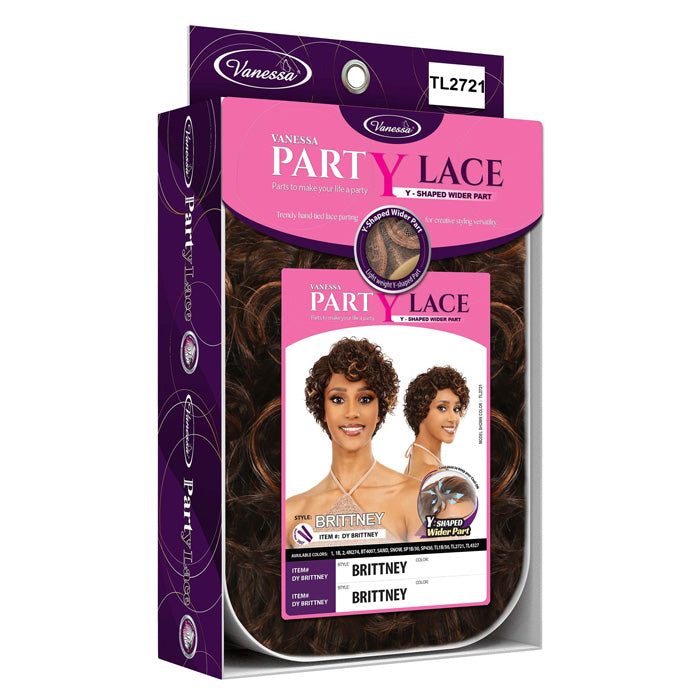 Vanessa Party Lace Y-Shaped Wider Part Lace Front Wig - BRITTNEY
